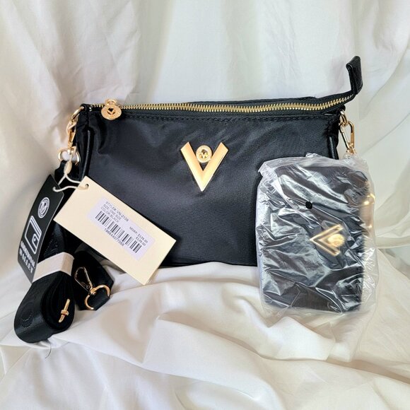 Valentino Orlandi Handbags - Valentino Orlandi "V" Lock Crossbody Bag w/ Wallet Purse, NWT, Non~Smoking Home
